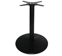 Bolero Pied de table 4 branches aluminium brossé, noire, taille : 720(H)x 550(Dia)mm, hauteur standard, convient aux plateaux de table jusqu'à 800 mm ronds, DL475