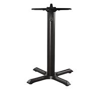 Bolero - Piétement de table en fonte, noir, Dimensions : 720(H) x 395(l) mm, Hauteur standard, Pour usage intérieur et extérieur, Convient pour plateaux jusqu'à 800 mm de diamètre, GD385