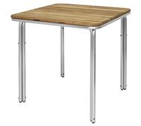 Table carrée en frêne et aluminium 700 mm