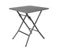Bolero Table Pliante carrée en PEHD Effet Bois 620 mm