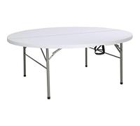 Bolero - Table ronde PE pliante à pli central blanche 1,8 m HC270