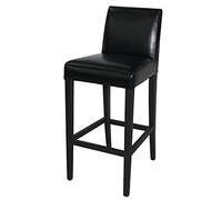 Bolero Tabouret de bar pivotant en similicuir Noir 1030 x 440 x 540 mm