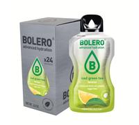 Bolero THÉ VERT GLACÉ CITRON 24x3g | Poudre pour boisson sans sucre, édulcorée à la stévia + vitamine C | convient aux enfants, aux sportifs et aux diabétiques | sans gluten