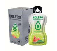 Bolero THÉ VERT GLACÉ PASTÈQUE 24x3g | Poudre pour boisson sans sucre, édulcorée à la stévia + vitamine C | convient aux enfants, aux sportifs et aux diabétiques | sans gluten
