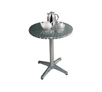 Bolero U426 Table de bistrot ronde en acier inoxydable Diamètre 800 mm
