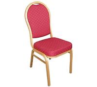 Chaises de banquet en aluminium rouges Bolero - Lot de 4