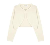 Bolerose Boléro Cardigan à Manches Longues pour Fille Enfant (Beige, 9-10 Ans)