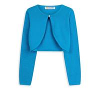 Bolerose Boléro Cardigan à Manches Longues pour Fille Enfant (Bleu-Vert, 13-14 Ans)