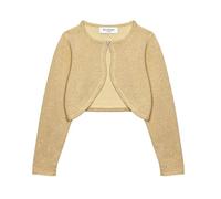 Bolerose Boléro Cardigan Scintillant à Manches Longues pour Fille Enfant (Or, 7-8 Ans)