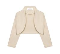 Bolerose Filles Manche 3/4 Formel Enfants Adaptés Boléro (Champagne, 3-4 Ans)