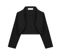 Bolerose Filles Manche 3/4 Formel Enfants Adaptés Boléro (Noir, 13-14 Ans)