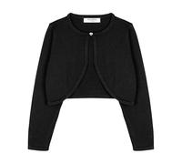Bolerose Filles Manche Longue Boléro Enfants Cardigan (Noir, 3-4 Ans)