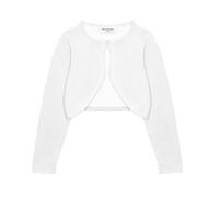 Bolerose Filles Manche Longue Boléro Scintillante Enfants Cardigan (Argent Clair, 13-14 Ans)