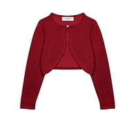 Bolerose Filles Manche Longue Boléro Scintillante Enfants Cardigan (Rouge, 7-8 Ans)
