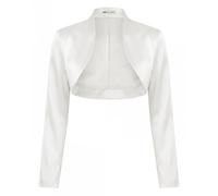 Bolerose Formel Satin Manches Longues Boléro (Ivoire, 5XL)