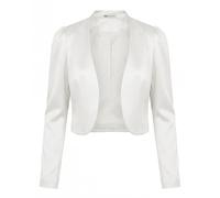 Bolerose Formel Satin Manches Longues Boléro Veste (Ivoire, S)