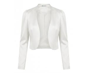 Bolerose Formel Satin Manches Longues Boléro Veste (Ivoire, S)