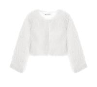 Bolerose Les Filles Confortable Fausse Fourrure Enfants Enfants Boléro Boléro en Maille Veste Manteau (Blanc Pailleté, 3-4 Ans)