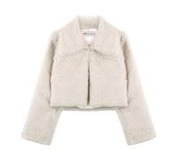 Bolerose Les Filles Confortable Fausse Fourrure Enfants Enfants Boléro Boléro en Maille Veste Manteau (Beige, 9-10 Ans)