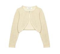 Bolerose Les Filles Manches-Longues Étincelle Cardigan Enfants Enfants Boléro Boléro en Maille (Or Champagne, 9-10 Ans)