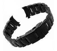 BOLEXA 2 en 1 extrémité incurvée droite liens en acier inoxydable Bracelet de montre Bracelet 18mm 20mm 22mm 24mm Bracelet de montre-Bracelet en métal bracelets de montre (Color : Noir, Size : 24mm