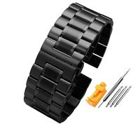 BOLEXA bracelet de montre Bracelet de montre en acier inoxydable 28mm, grande taille, Bracelet de remplacement for hommes (Color : B-black, Size : 28mm)