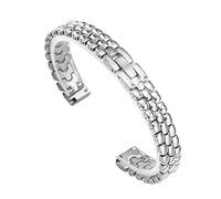 BOLEXA Bracelet de montre en acier inoxydable, en métal brillant et poli, for femmes, Bracelet Ultra-fin(Silver,10mm)