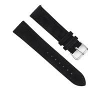 BOLEXA Bracelet de montre en daim souple 18 mm, 19 mm, 20 mm, 22 mm, 24 mm, boucle en acier inoxydable, accessoires de montre(Noir,18mm)