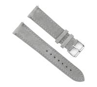 BOLEXA Bracelet de montre en daim souple 18 mm, 19 mm, 20 mm, 22 mm, 24 mm, boucle en acier inoxydable, accessoires de montre(gris,18mm)