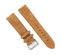 BOLEXA Bracelet de montre Vintage en daim, 18mm, 20mm, 22mm, 24mm, à dégagement rapide, for hommes et femmes, remplacement de montre(Light brown,20mm)
