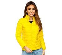BOLF Femme Blouson Doudounes de Transition Vetements Legeres Veste Matelasse Sportif 1141 Jaune L [D4D]