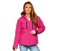 BOLF Femme Veste d'hiver pour veste de ski veste de snowboard avec fermeture a glissiere et poignets de capuche loisirs de plein air HH012 Rose M [D4D]