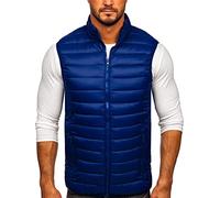 BOLF Homme Gilet de transition matelassée ? Capuche Doudoune Blouson avec fermeture éclair Zipé Temps libre Sport Fitness Basic Outdoor Style LY32 Bleu fonce XXL [4D4]