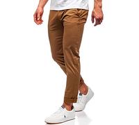 BOLF Homme Pantalon Chino en Tissu Habilles Affaires Elegant Classique Plus Droit Clubwear Casual Style 1146B Camel S [6F6]