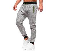 BOLF Homme Pantalons de Sport de Survetement d'entrainement de Football de Fitness de Athletique Joggeur de Course Slim Fit Street Style 55037 Gris M [6F6]