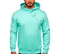 BOLF Homme Sweat-Shirt a Capuche Hoodie Sweat Manches Longues Temps Libre Sport Fitness Outdoor Basic Casual Style 06 Menthe XXL [1A1]