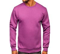 BOLF Homme Sweat-Shirt Sweat Manches Longues Temps Libre Sport Fitness Outdoor Basic Casual Style 2001 Violet L [1A1]