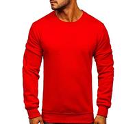 BOLF Homme Sweat-Shirt Sweat Manches Longues Temps Libre Sport Fitness Outdoor Basic Casual Style 2001 Rouge M [1A1]
