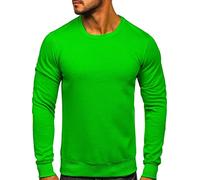 BOLF Homme Sweat-Shirt Sweat Manches Longues Temps Libre Sport Fitness Outdoor Basic Casual Style 2001 Vert (Clair) L [1A1]