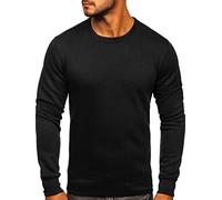 BOLF Homme Sweat-Shirt Sweat Manches Longues Temps Libre Sport Fitness Outdoor Basic Casual Style 2001 Noir M [1A1]