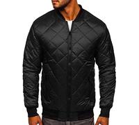 BOLF Homme Veste de transition Blouson Bomber de baseball universitaire coupe-vent de printemps Decontracte Outdoor Veste de tous les jours quotidien Basic MY-01 Noir XXL [4D4]