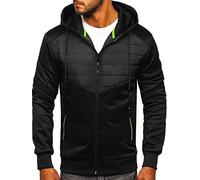 BOLF Homme Veste de transition ? capuche Imperméable Blouson zippé Fonctionnel Coupe-vent Étanche Sport de Trekking Respirant Outdoor Style KS2149 Noir M [4D4]