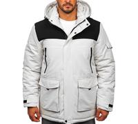 BOLF Homme Veste d'hiver long avec capuche Blouson a capuche Coupe Chaleur d'hiver d'automne loisir Outdoor Casual Style 22M322 Beige(clair) XL [4D4]