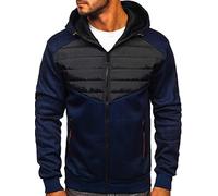 BOLF Homme Veste Softshell de transition a capuche Impermeable Blouson zippe Fonctionnel Coupe-vent Etanche Sport de Trekking Respirant Outdoor Style KS2232 Bleu foncé L [4D4]