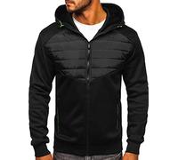 BOLF Homme Veste Softshell de transition a capuche Impermeable Blouson zippe Fonctionnel Coupe-vent Etanche Sport de Trekking Respirant Outdoor Style KS2232 Noir M [4D4]