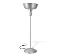 Bolichwerke Berlin Fluter lampadaire, 40 cm, hauteur 140 cm, câble de textile noir Stehleuchte, aluminium naturel vernis mat
