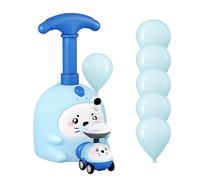 Bolide à Ballon de pompe gonflable à motifs animaux | Kit Pompe pour Bolide à Ballon Idée Cadeau pour d'âge préscolaire Apprentissage DIY Sciences Physiques Fête Anniversaire