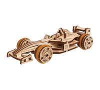 Bolide compact ? Maquette en bois à construire, puzzle 3D voiture de course pour enfants brown TU
