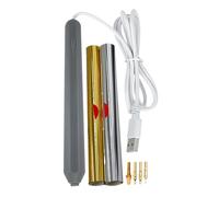 Bolígrafo De Aluminio - Bolígrafo Para Estampar | Herramienta De Estampación - Herramienta Eléctrica Para Estampar Oro Caliente Con 4 Puntas Calentadas Más Rollos De Papel De Aluminio Dorado Y Platead