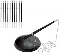 Bolígrafo De Recepción De Calidad, Juego De Escritorio En Cadena Con Soporte, Bolígrafo De Mostrador , 10 Recargas Incluidas